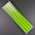 Pack of 4 x 32cm Kiwi / Lime Green Taper Dinner Candles